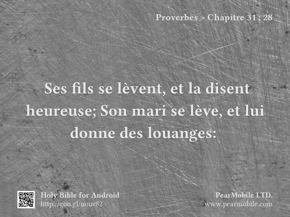 Proverbes, Chapitre 31:28